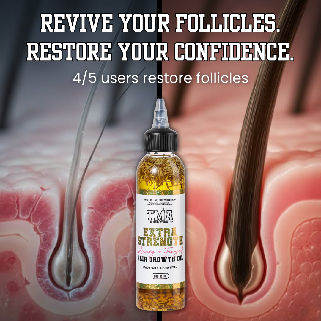 Jumbo Extra Strength Rosemary+Fenugreek Herbal Hair Growth Oil - The Mane Attraction