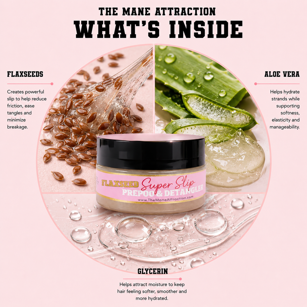 Flaxseed Super Slip Prepoo & Detangler - The Mane Attraction