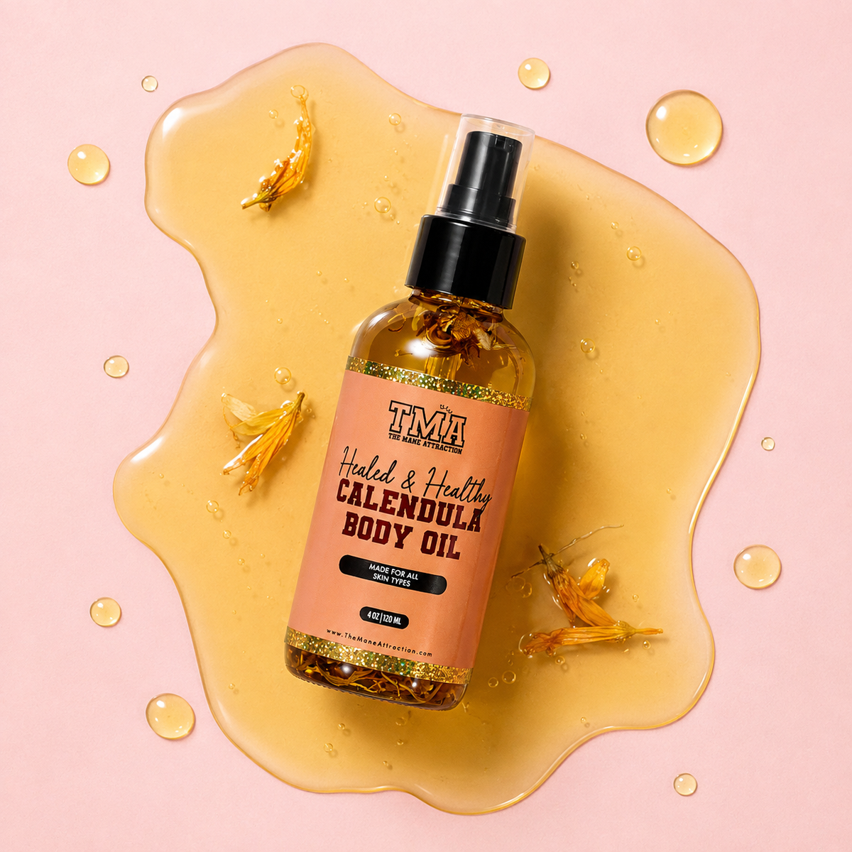 Healed & Healthy Calendula Body Oil - The Mane Attraction