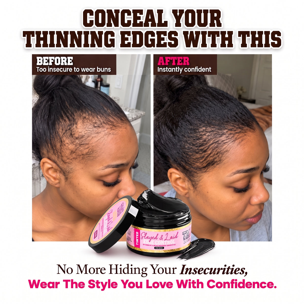 Tinted Slayed & Laid Edge Control- Strong Hold - The Mane Attraction