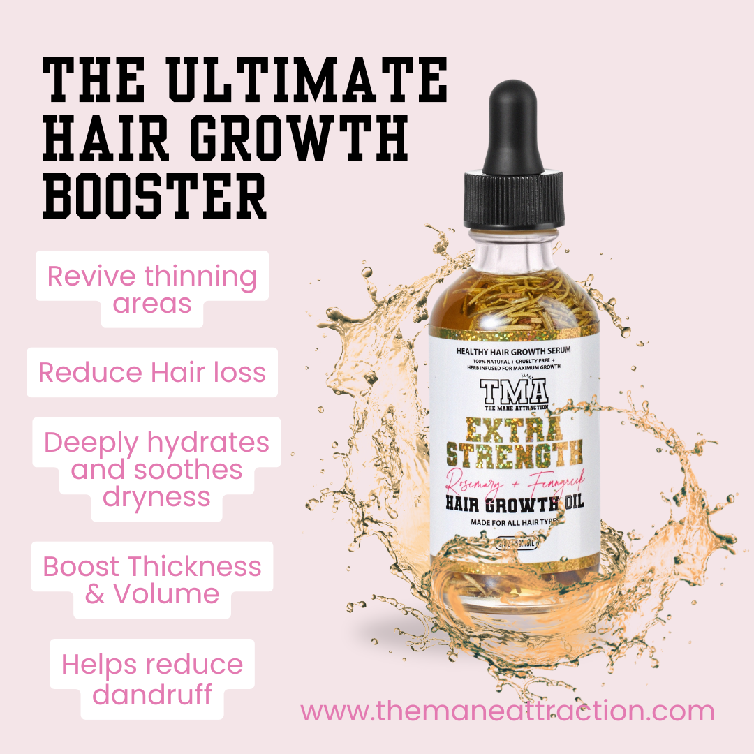 Extra Strength Rosemary+Fenugreek Herbal Hair Growth Oil - The Mane Attraction