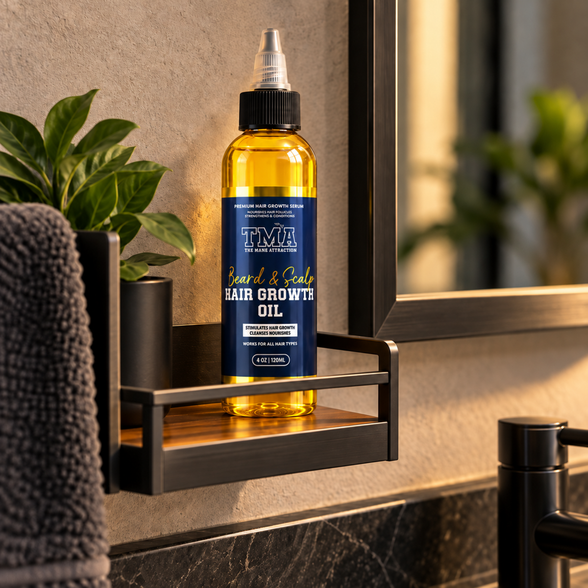 Jumbo Beard & Scalp Stimulating Growth Oil - The Mane Attraction