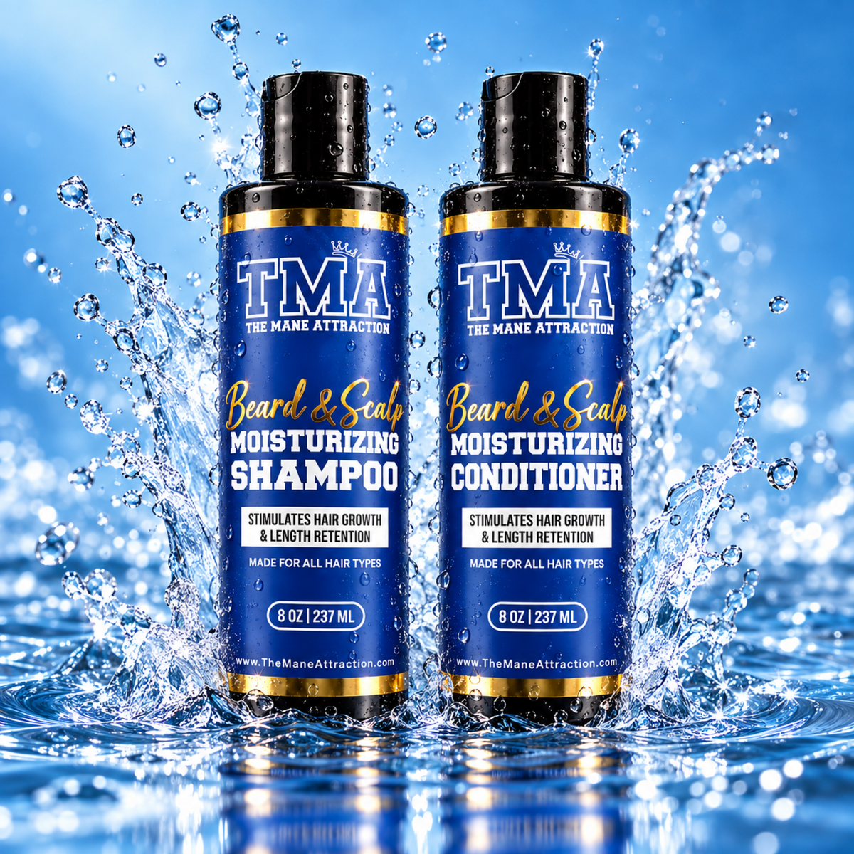 Beard & Scalp Shampoo & Conditioner Duo - The Mane Attraction