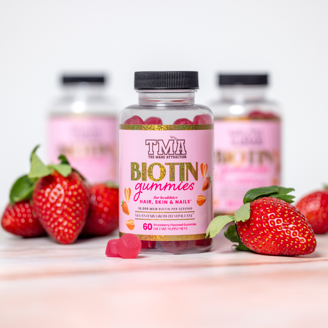 Biotin Hair Growth, Skin & Nail Gummies- 60ct - The Mane Attraction