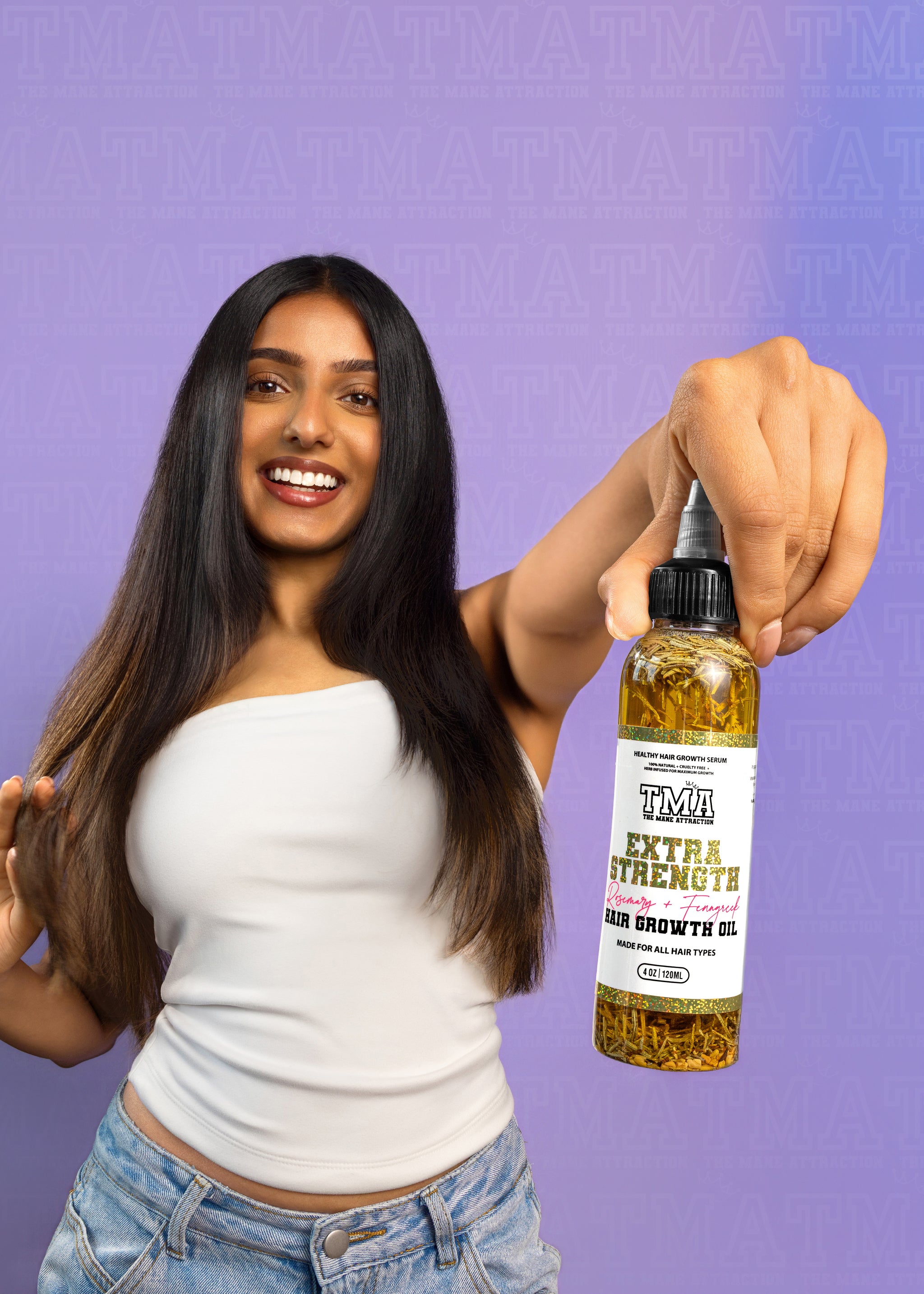Jumbo Extra Strength Rosemary+Fenugreek Herbal Hair Growth Oil - The Mane Attraction