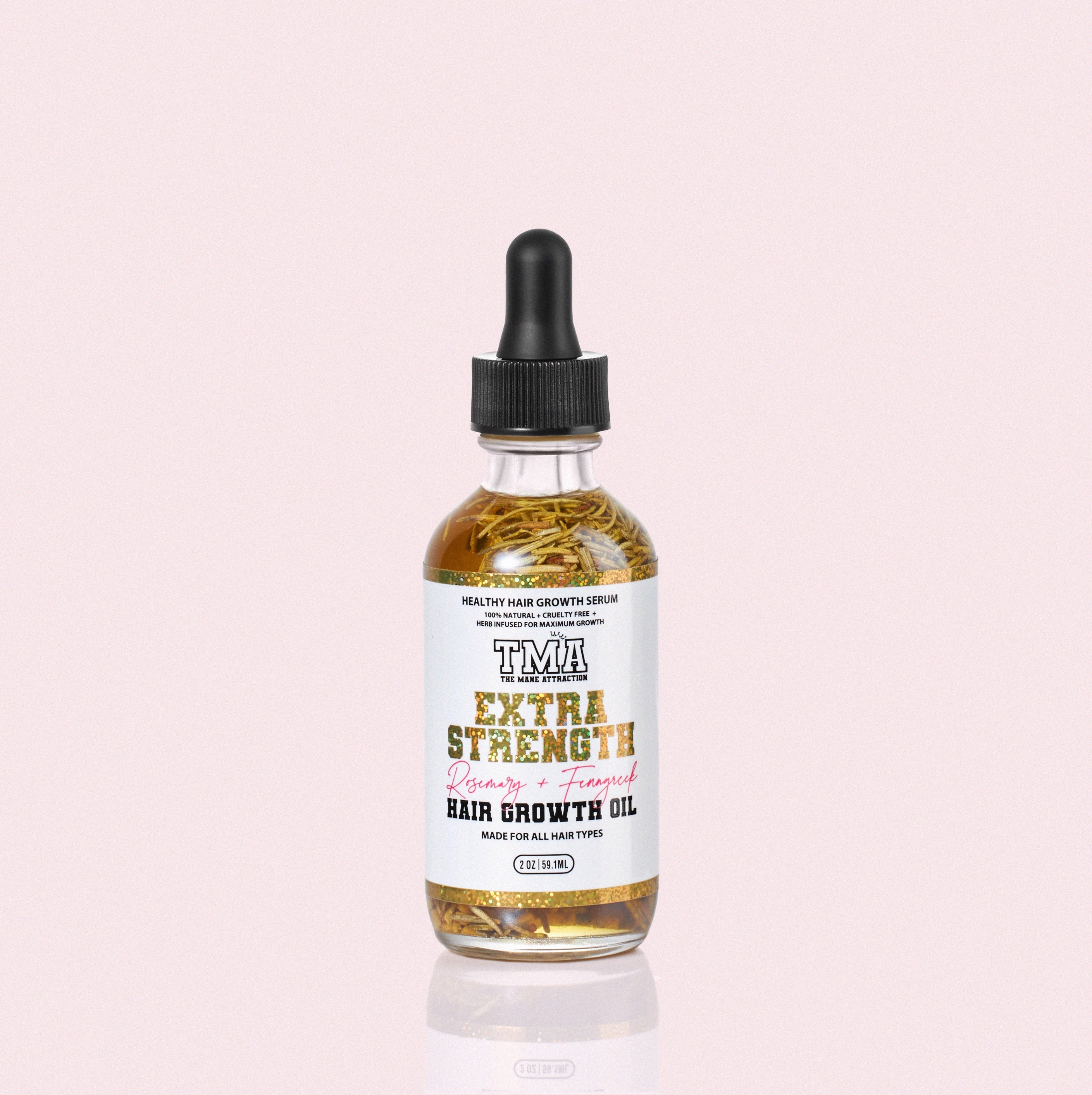 Extra Strength Rosemary+Fenugreek Herbal Hair Growth Oil - The Mane Attraction