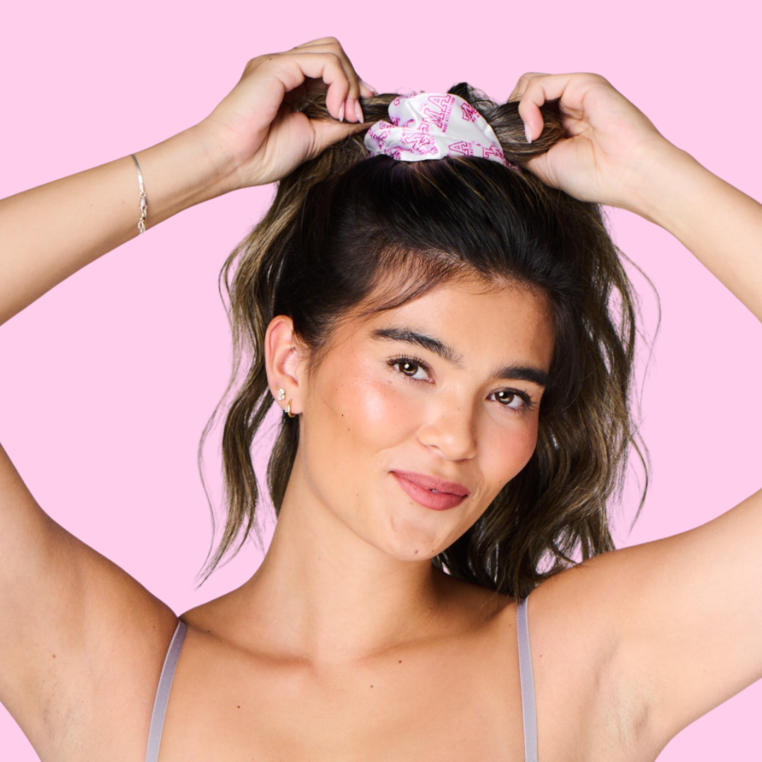 Satin Logo Hair Scrunchies- 3 Pack - The Mane Attraction