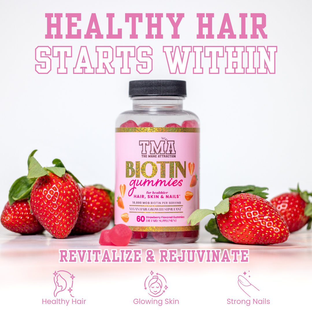 Biotin Hair Growth, Skin & Nail Gummies- 60ct - The Mane Attraction