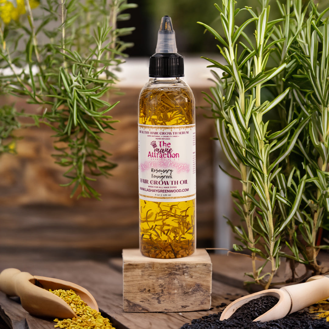 Extra Strength Rosemary+Fenugreek Herbal Hair Growth Oil - The Mane Attraction