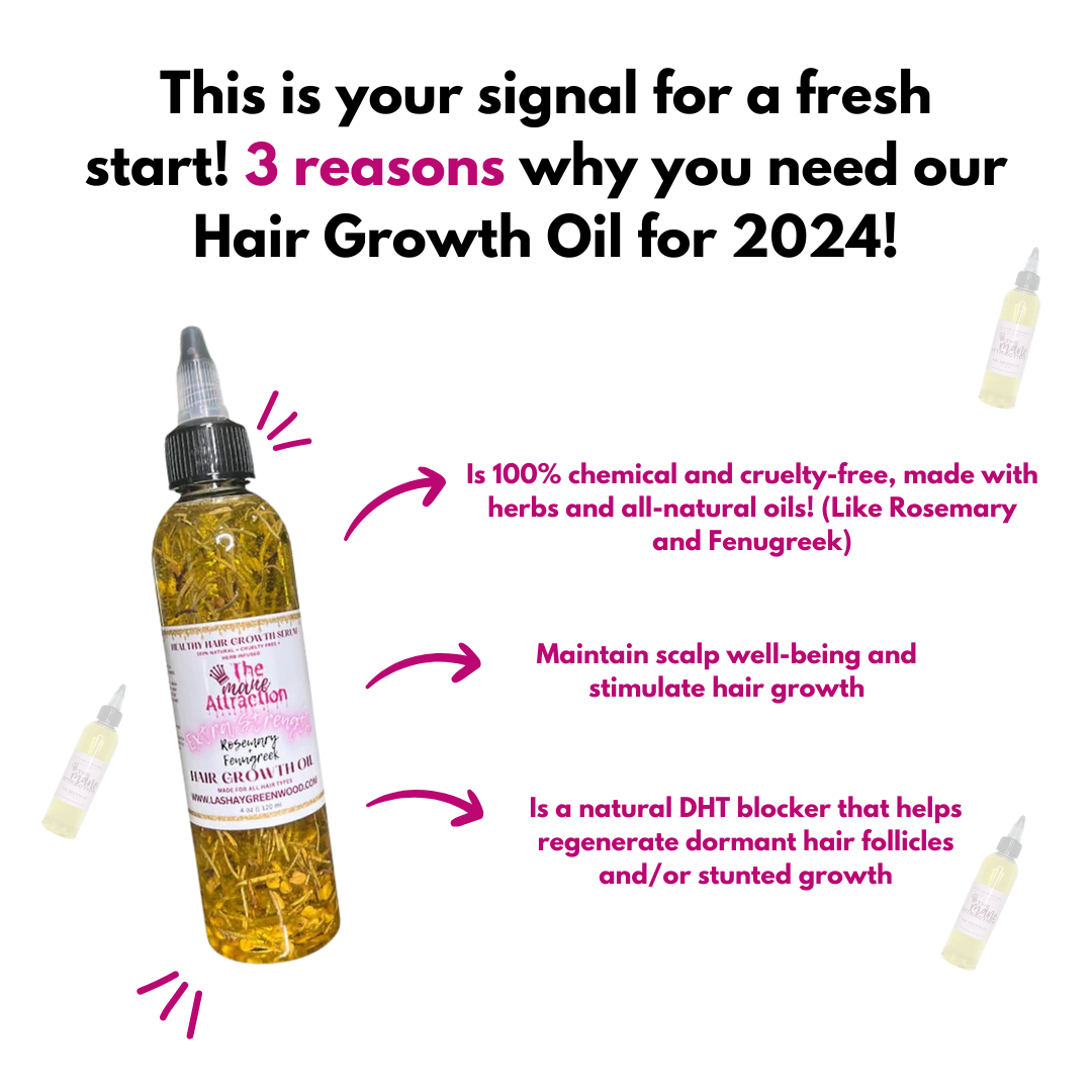 Extra Strength Rosemary+Fenugreek Herbal Hair Growth Oil - The Mane Attraction