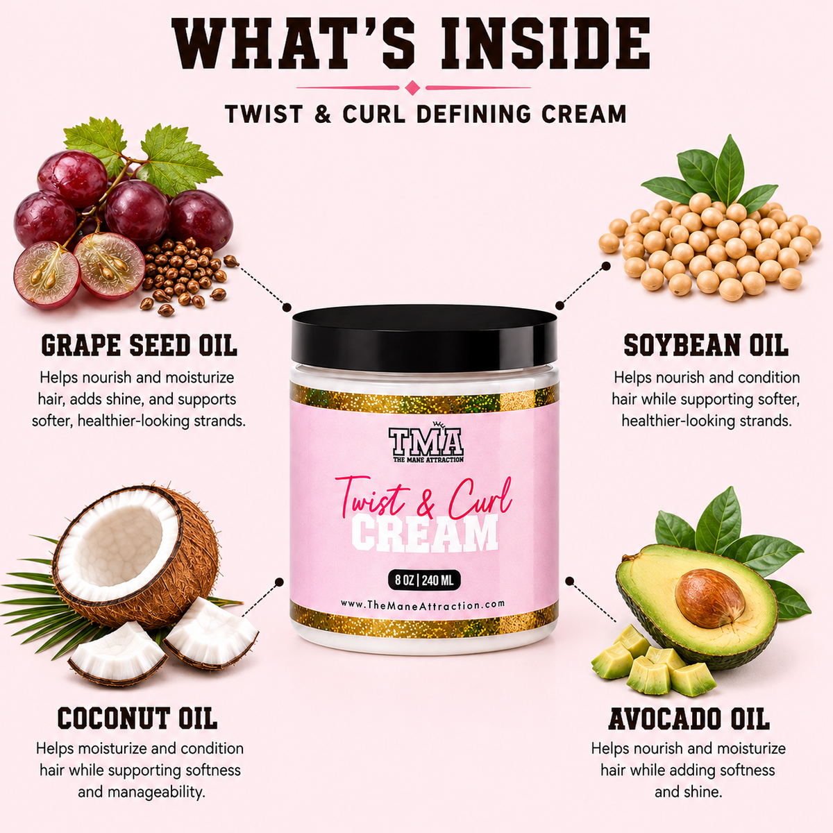 Twist & Curl Defining Cream - The Mane Attraction