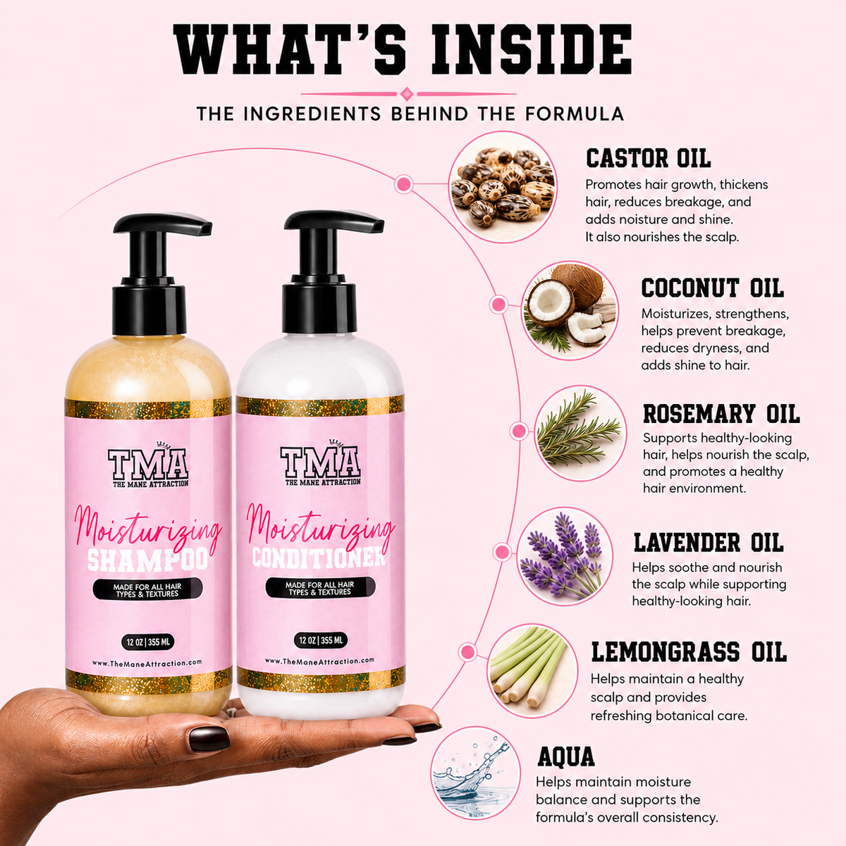 Moisturizing Shampoo & Conditioner Duo - The Mane Attraction