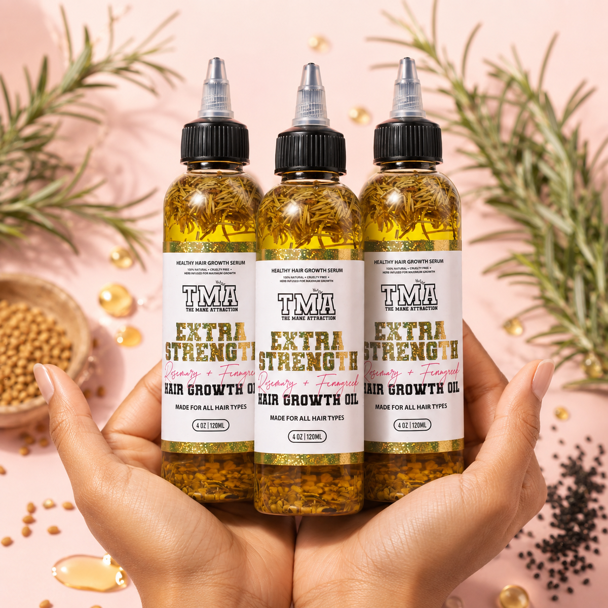 Jumbo Extra Strength Rosemary + Fenugreek 3-In-1 Bundle - The Mane Attraction