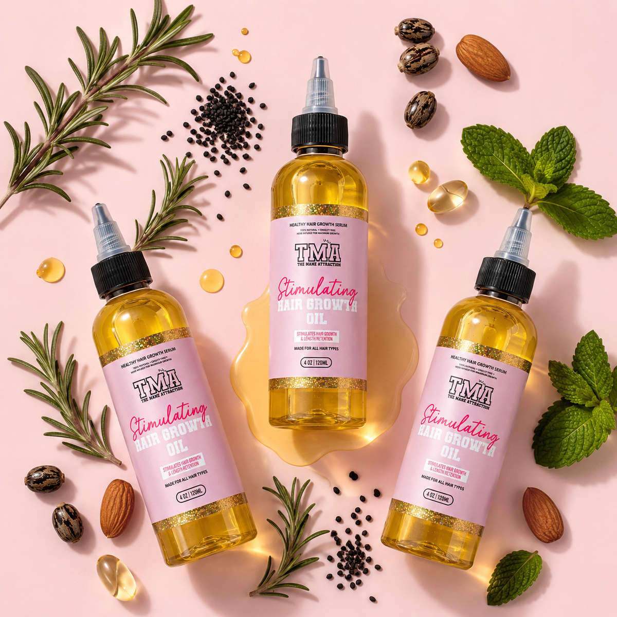 Jumbo Stimulating Hair Growth Oil 3-In-1 Bundle - The Mane Attraction