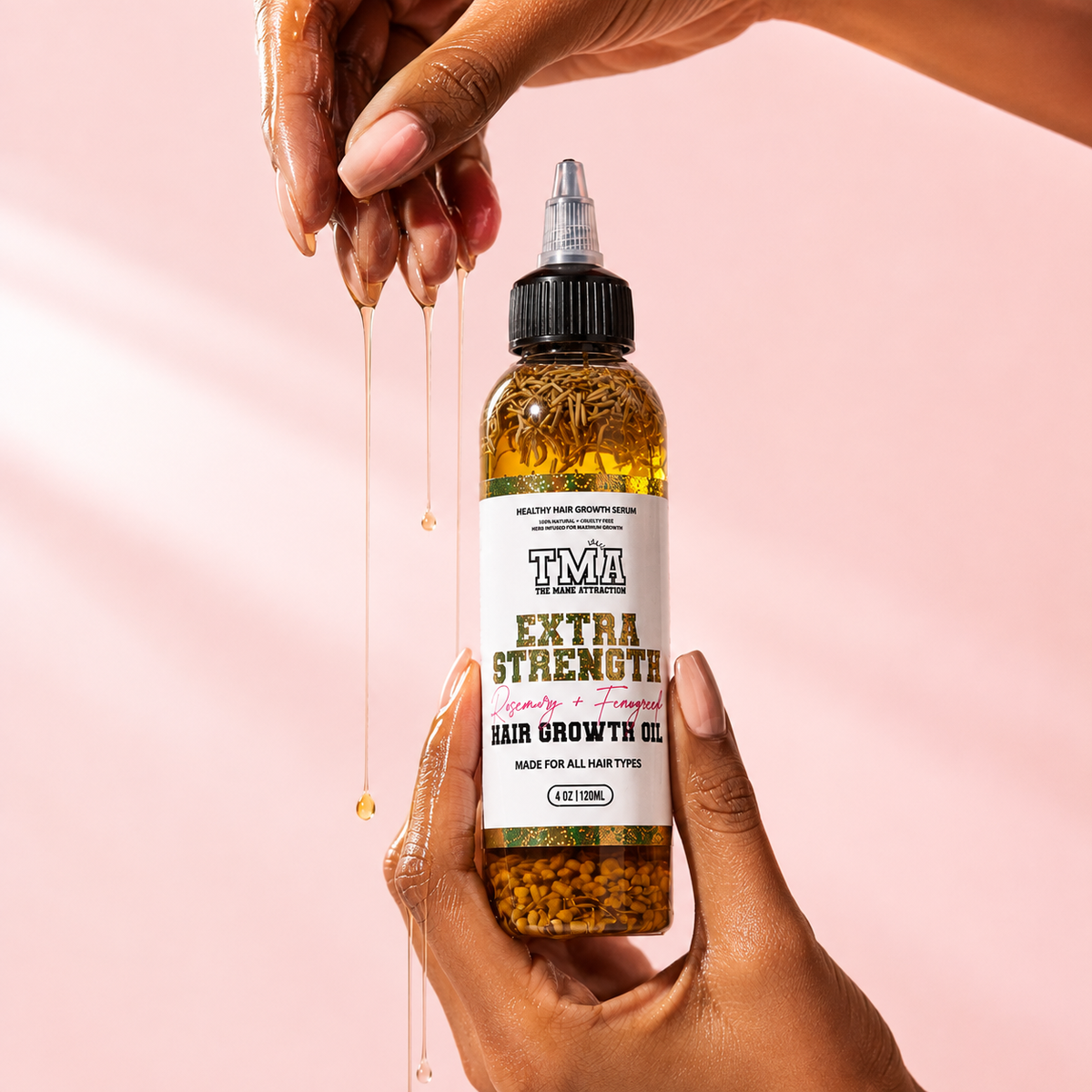 Jumbo Extra Strength Rosemary+Fenugreek Herbal Hair Growth Oil - The Mane Attraction