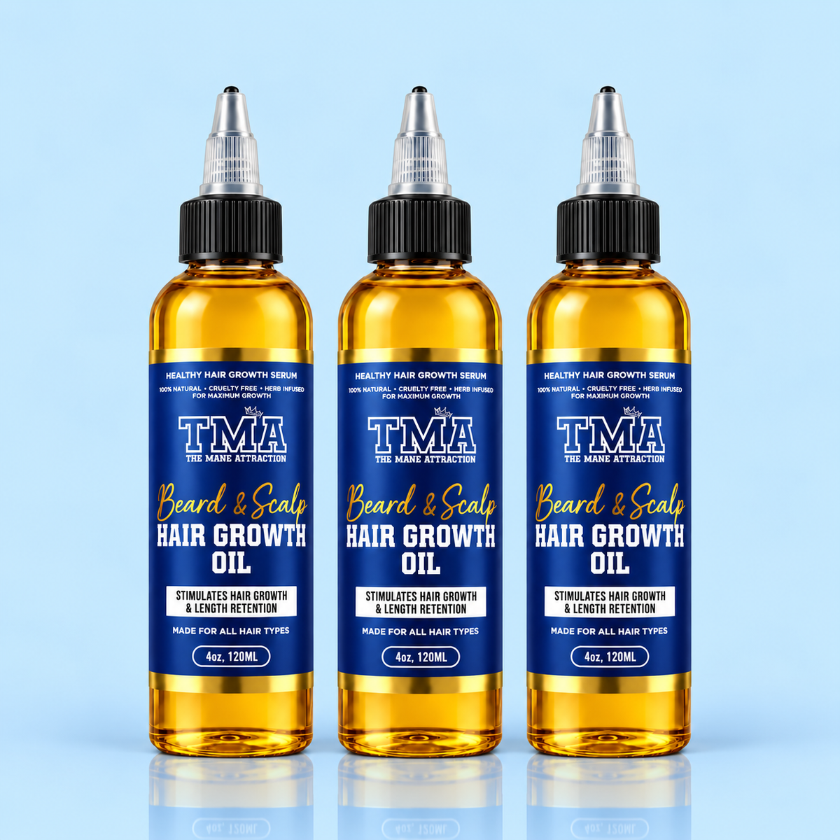 Jumbo Beard & Scalp Stimulating Growth Oil 3-In-1 Bundle - The Mane Attraction