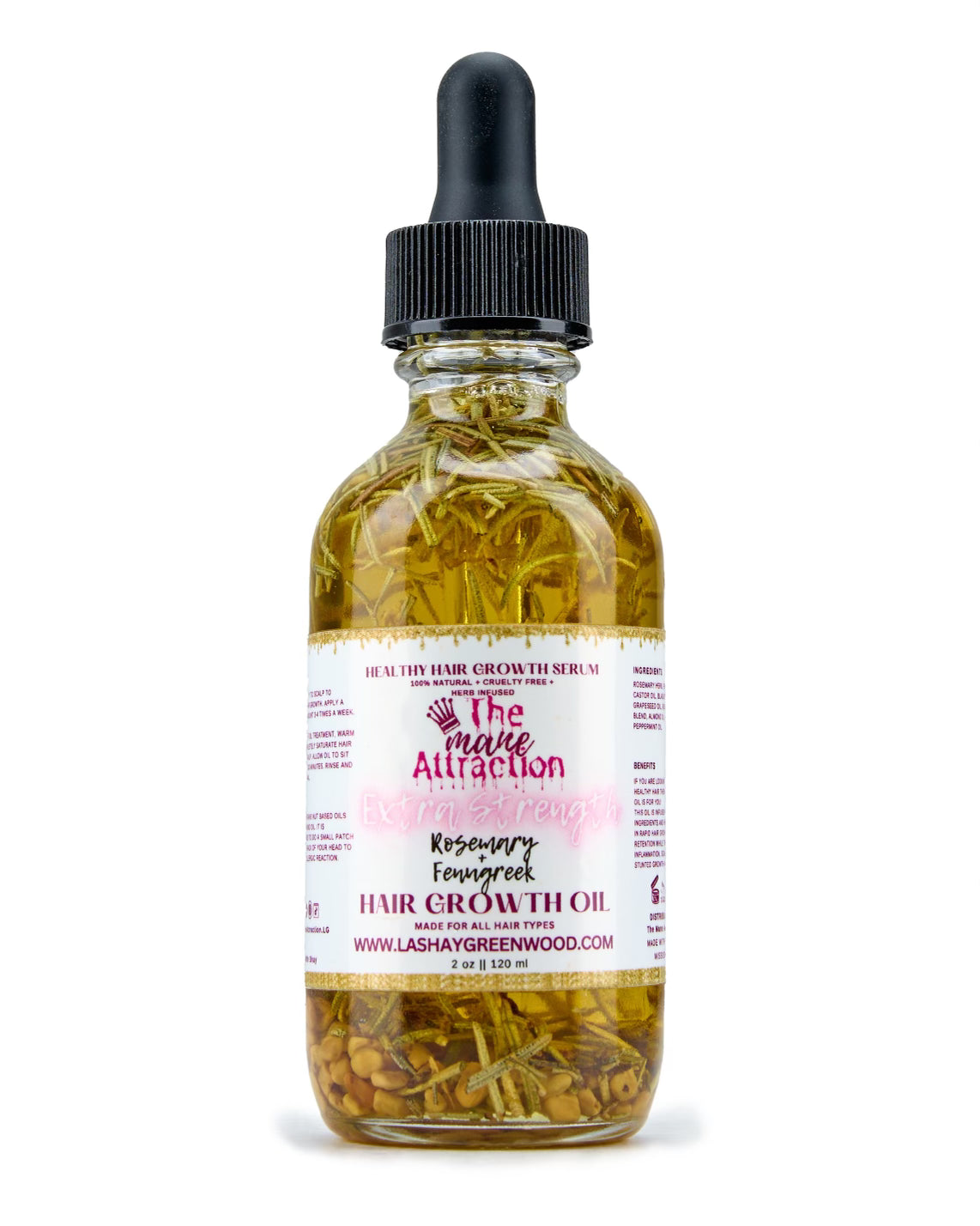 Mini Extra Strength Rosemary+Fenugreek Herbal Hair Growth Oil - The Mane Attraction