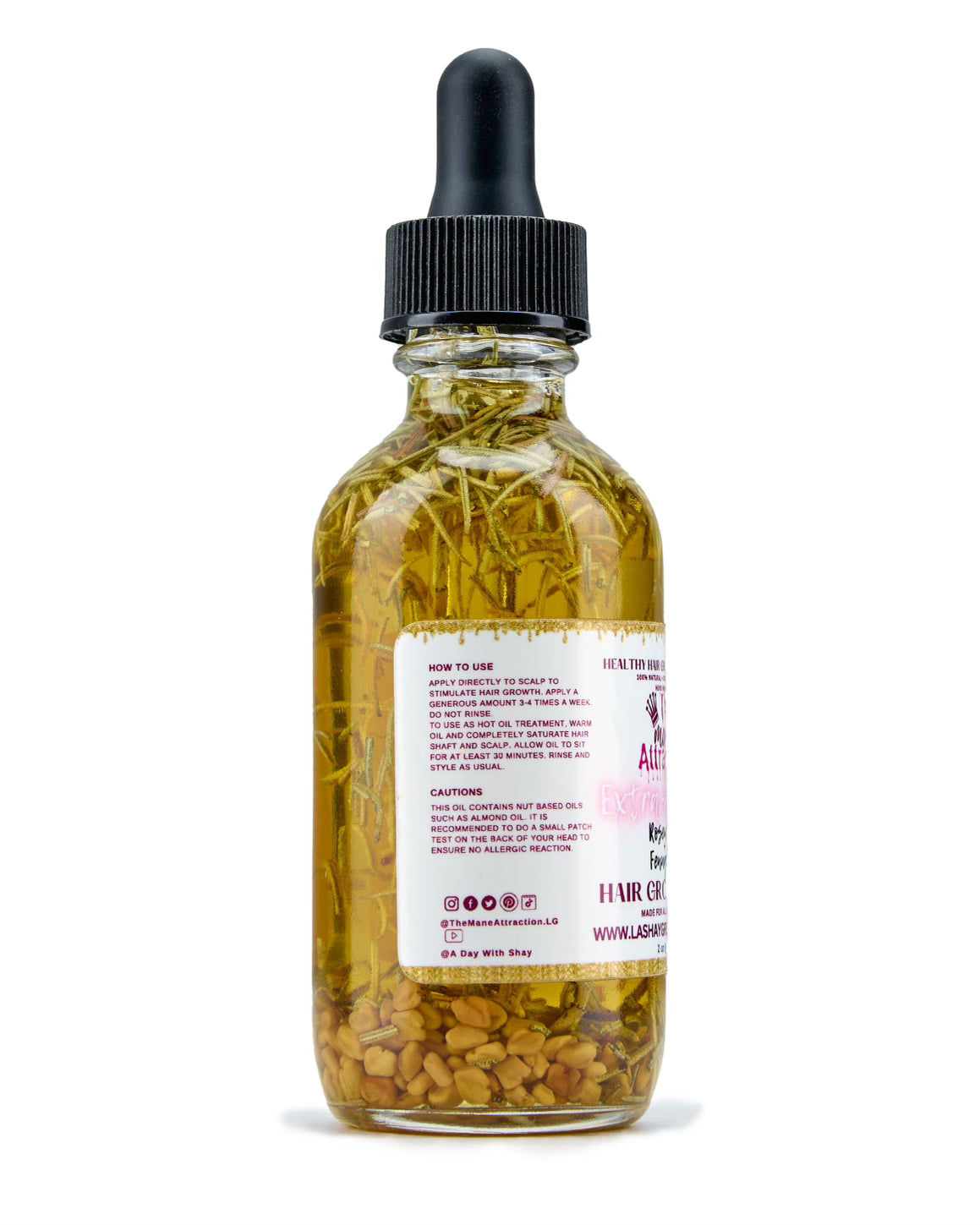 Mini Extra Strength Rosemary+Fenugreek Herbal Hair Growth Oil - The Mane Attraction